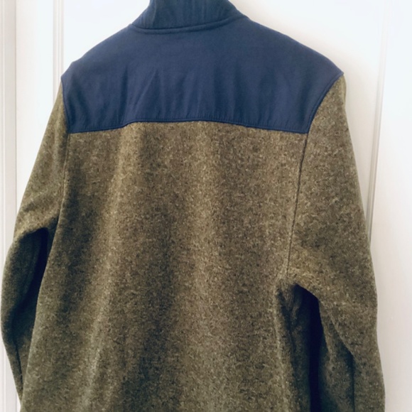 Goodfellow Co Mens Forest Green Navy Blue Zip-Up Warm Fleece Jacket Size M - Picture 9 of 11